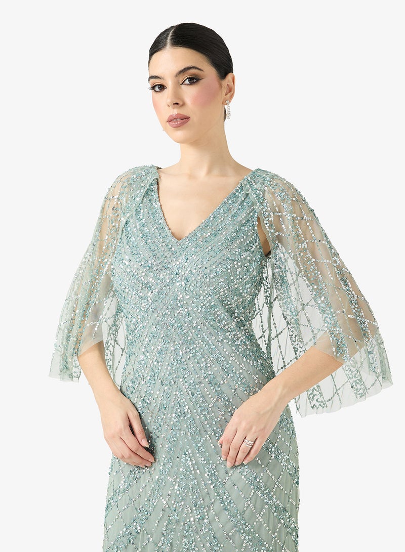 نمشي x فستان سهرة مزين بالترتر - Image 3